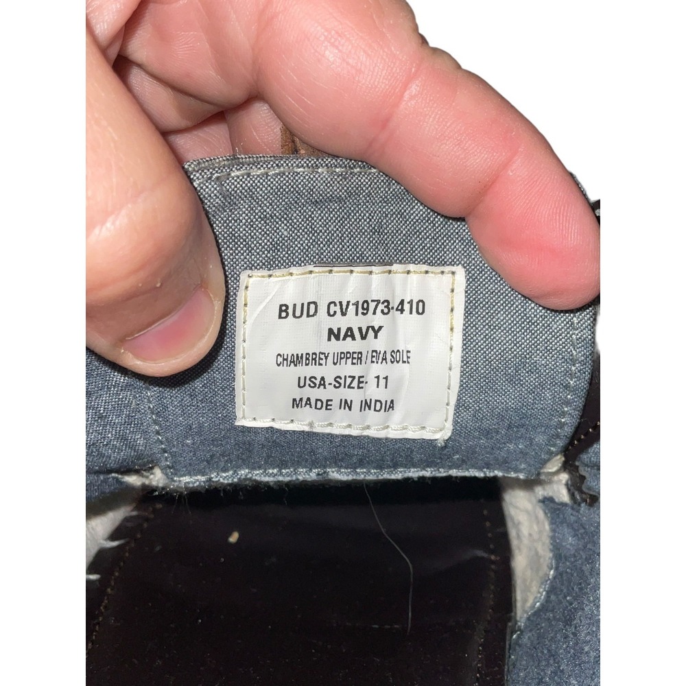 Crevo Bud Men's Navy Blue Chambray Canvas Lace Up Oxford Dress Shoes Size US 11 - Picture 8 of 8